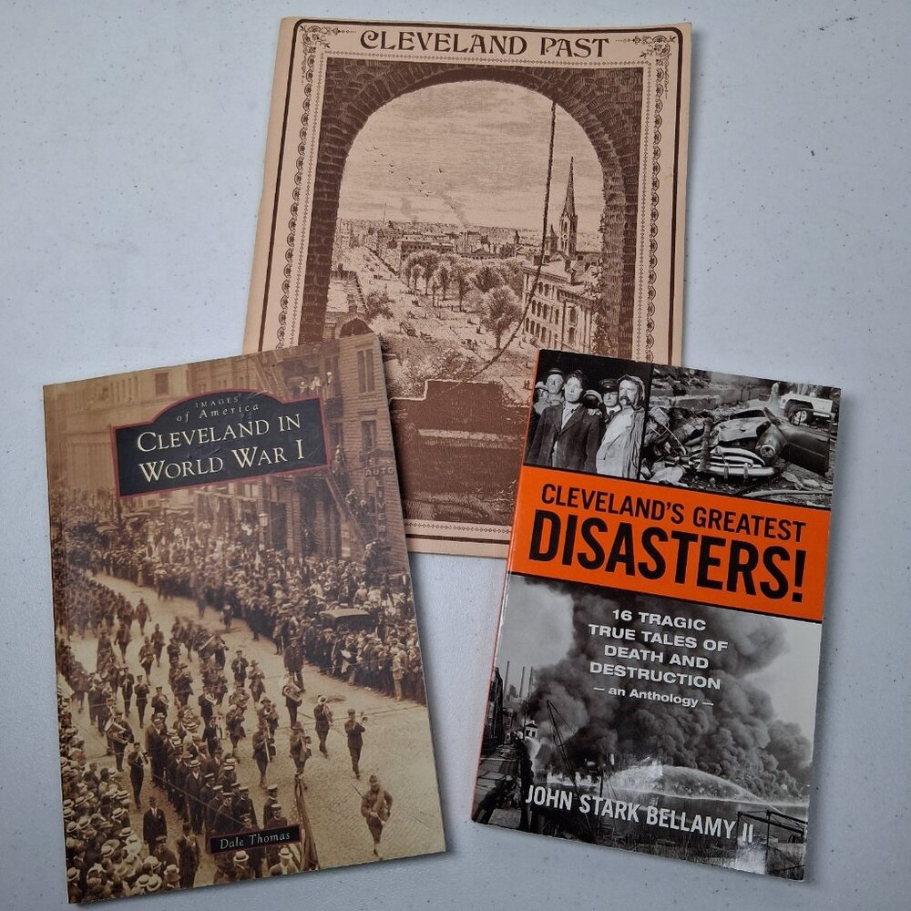 Cleveland Ohio Historical Book Lot of 3 Greatest Disasters World War I Cle Past